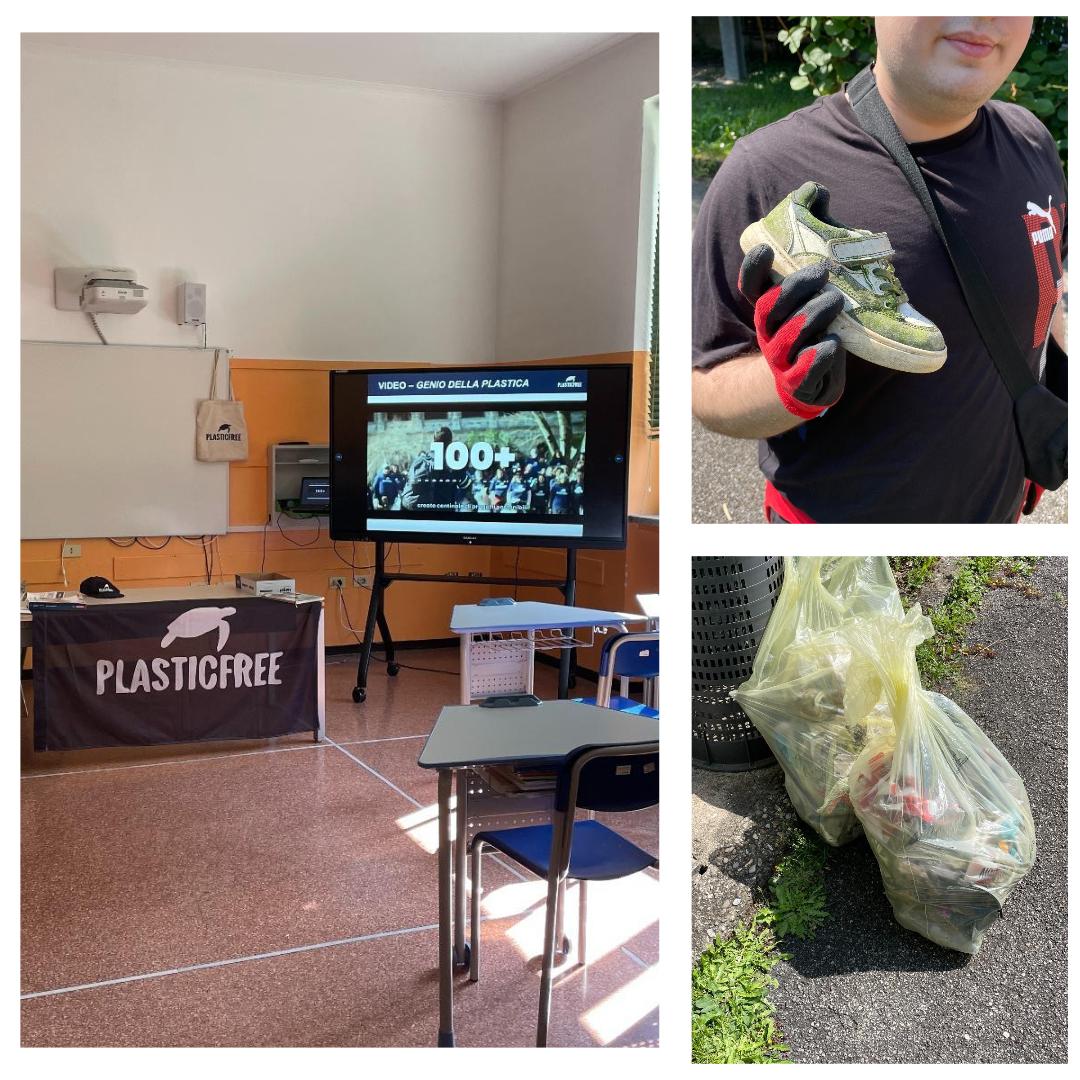 A Sesto San Giovanni (MI): sensibilizzazione e clean up con 70 studenti per una scuola Plastic Free
